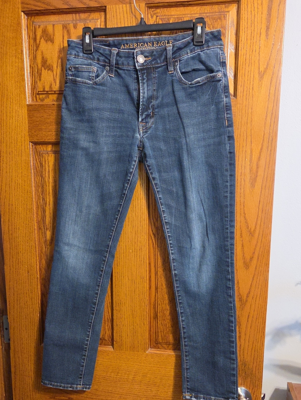 American Eagle Outfitters men's Skinny Jeans in Dark Blue Wash